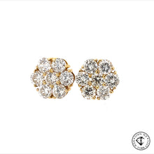 Load image into Gallery viewer, diamond cluster earrings
